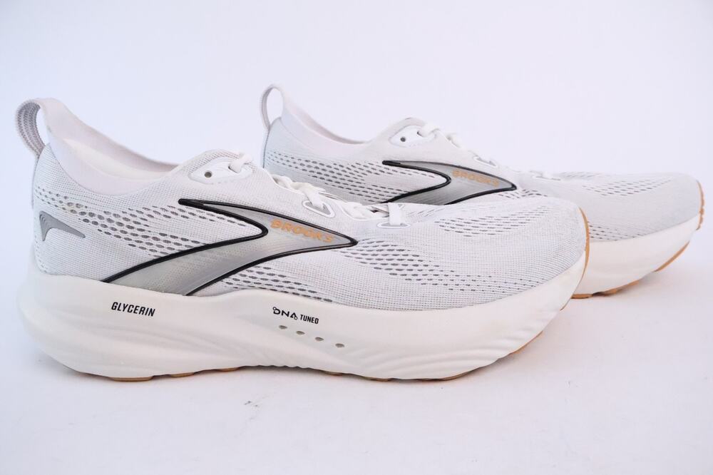 Brooks Glycerin GTS 22 Women's Size 11 White Grey Running Shoes Sneakers #140